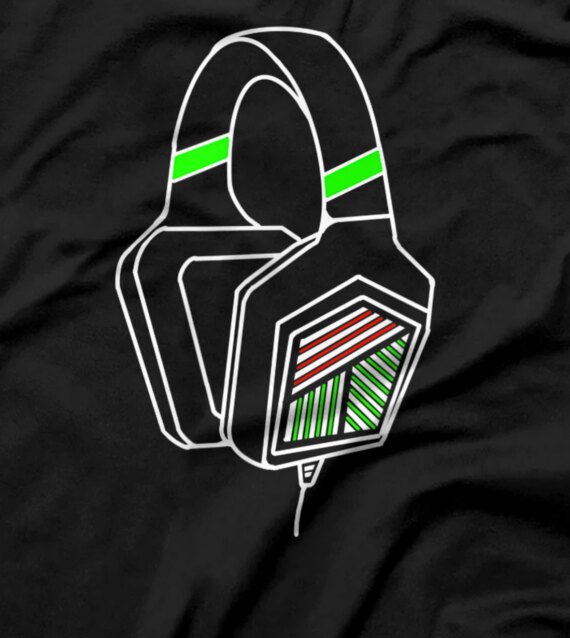 Nqshi Headphone Earphone Music Cool Tee T-Shirt