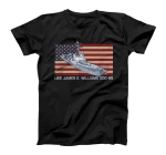 USS James E Williams DDG-95 Ship Diagram American Flag T-Shirt