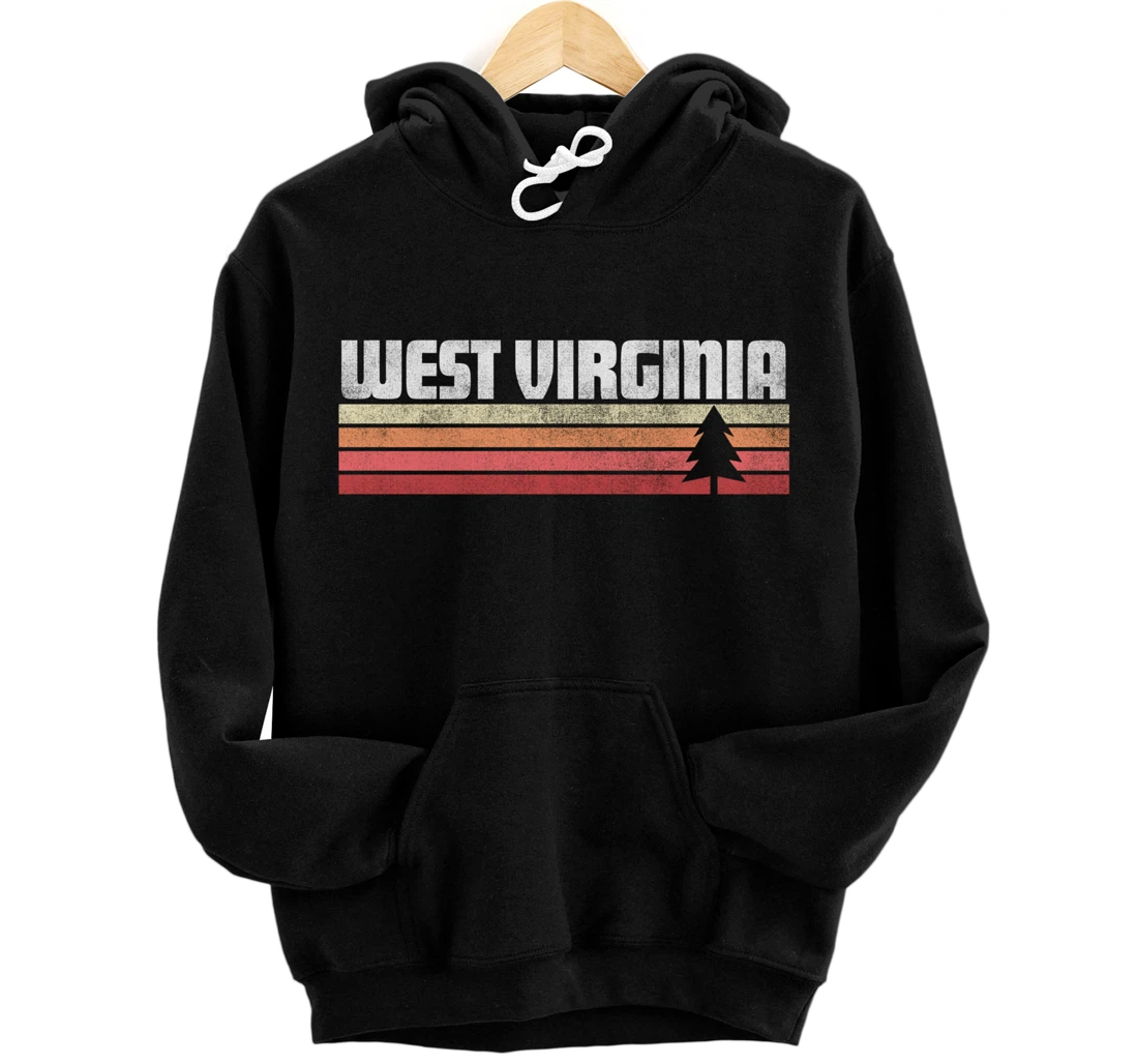 West Virginia Retro Style Shirt Vintage 70s 80s 90s Gift Pullover Hoodie