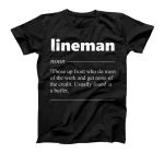  Lineman Definition Funny Gift for Electrician Powerline T-Shirt