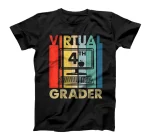  Th Retro Vintage Virtual 4th Graders Costume Boy Girl T-Shirt